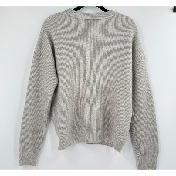 Lumière Ribbed Knit Sweater M Acrylic/Nylon/Polyester Casual Pullover With - Picture 2 of 9